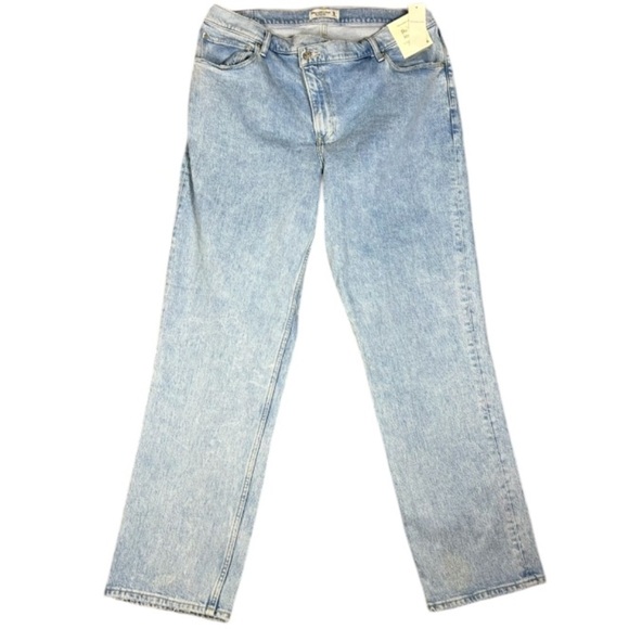 Abercrombie&Fitch Jeans Womens 34 The 90s Straight Ultra High Rise Criss Cross - Picture 2 of 13